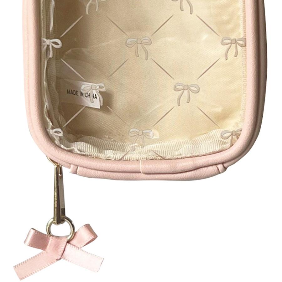 nicott（ニコット） ポーチ リボン カラビナ クリアミニポーチ