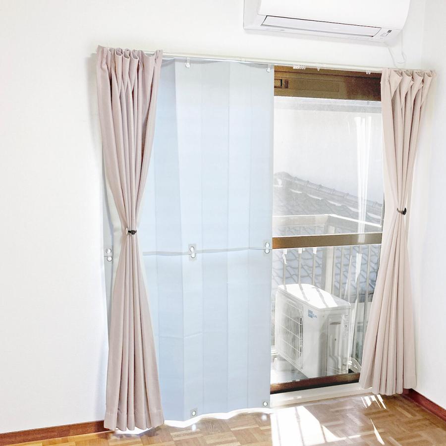 遮熱カーテン 遮熱 ブラインドシート 91×90cm 2枚組 腰高窓 （ 遮光