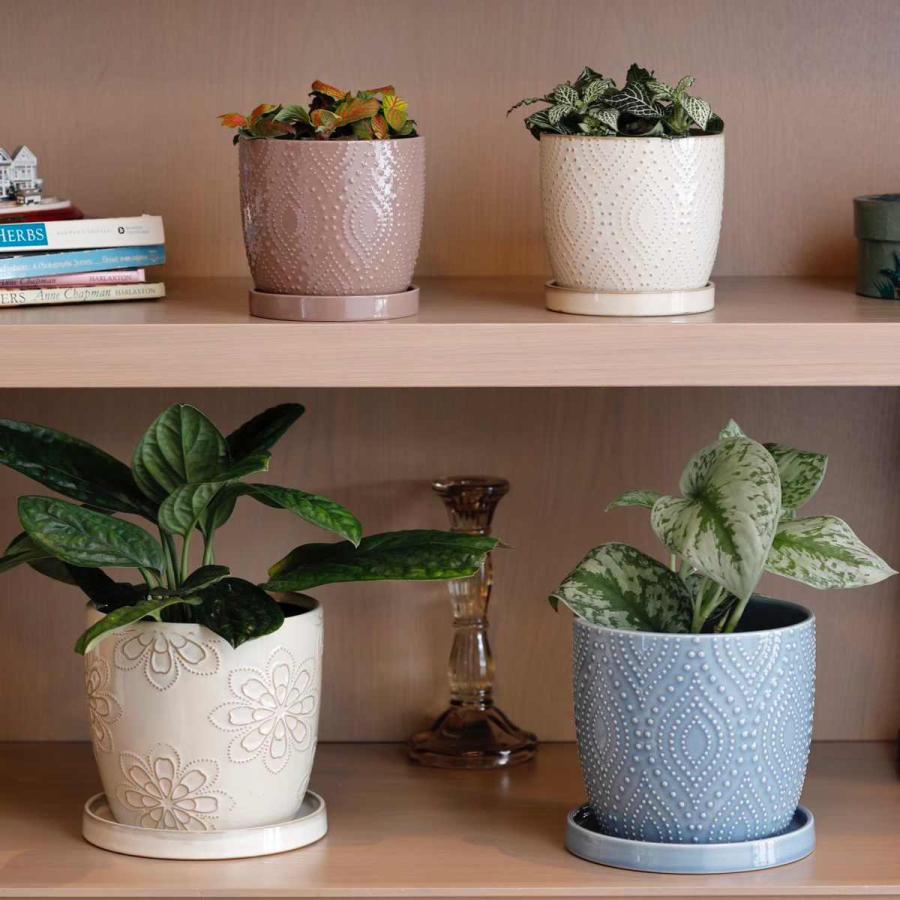 植木鉢 ドーセポット S 受け皿付き （ フラワーポット プラントポット