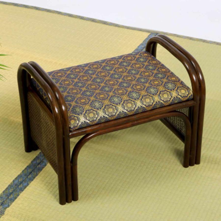 今枝商店 ラタンチェア 金襴座椅子 幅49cm 仏壇用 籐 ご仏前金襴座椅子
