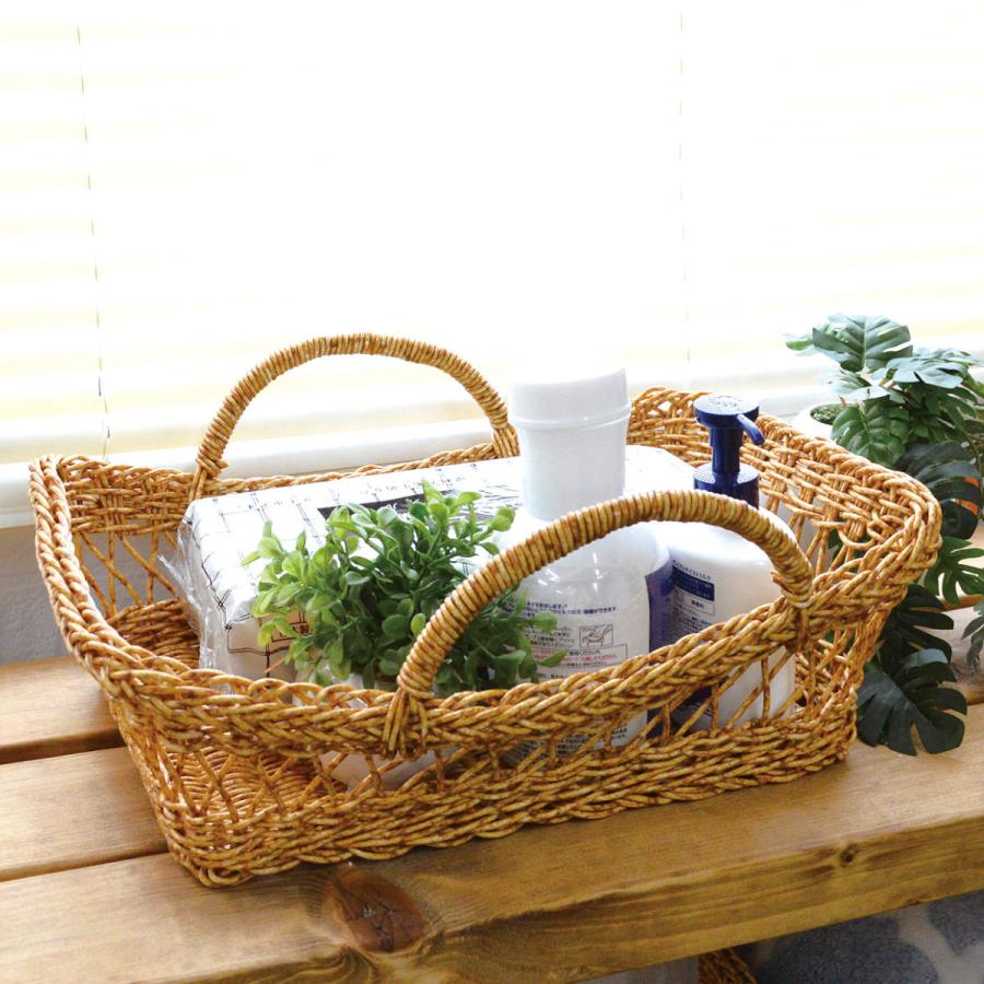 かご 洗える ルル バスケット パニエ （ 幅37×奥行27×高さ12cm 洗える