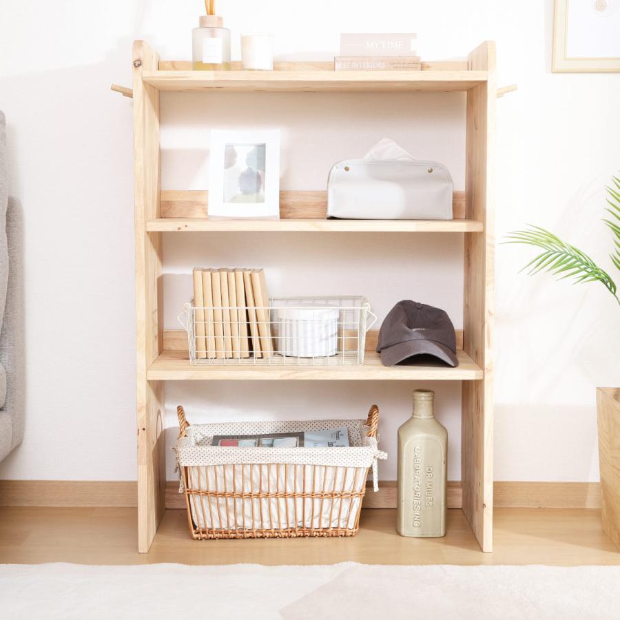 不二貿易 壁面収納 オープンラック 幅70cm 3段 積み重ね 上置き NS