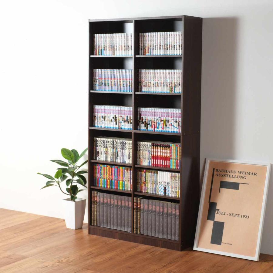 大容量 ホームシェルフ W75 本棚 稼働棚 CD DVD 収納棚 大容量