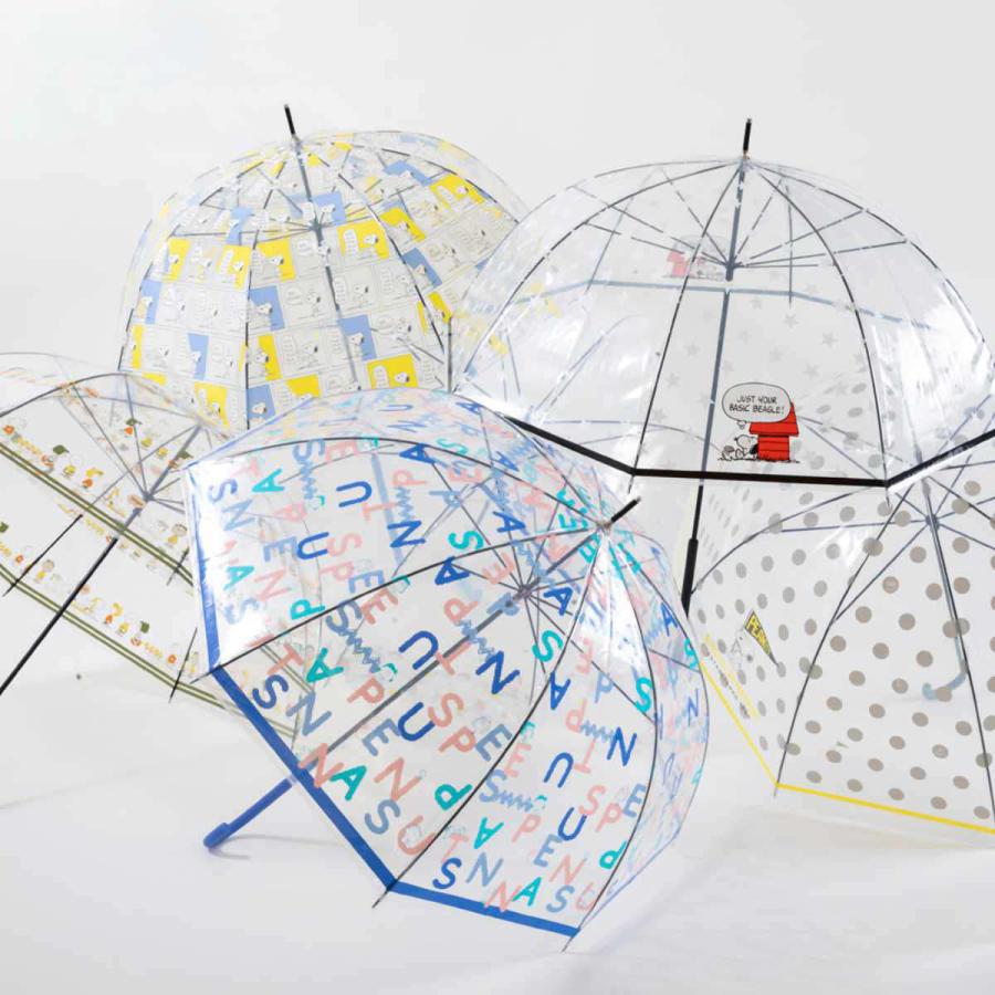 長傘 雨傘 ピーナッツ クリアアンブレラ スヌーピー 59cm （ SNOOPY 傘