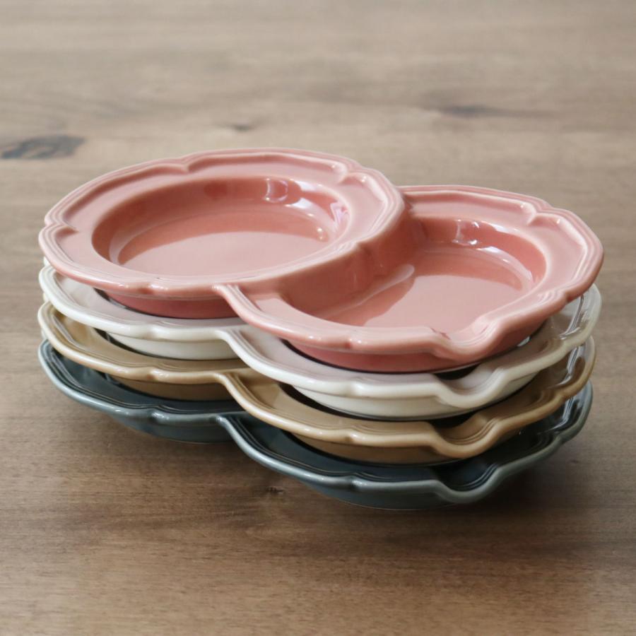 プレート ソレイユ ダブル 皿 （ お皿 おしゃれ 磁 瀬戸焼 電子レンジ