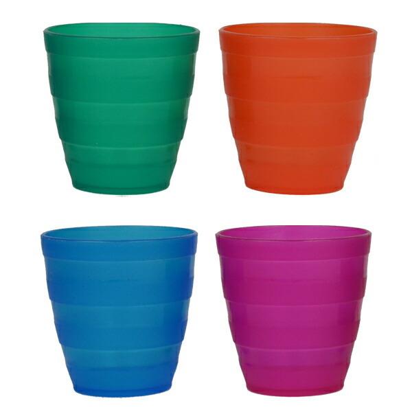 カラフルコップ 4個セット カラフルカトラリー （ レジャー 食器