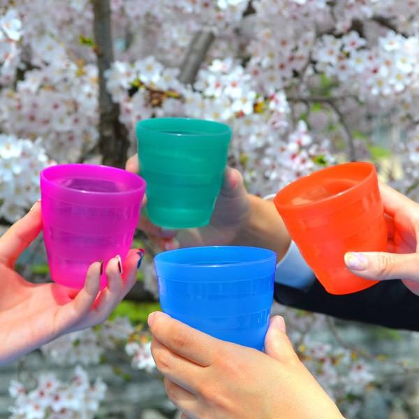 カラフルコップ 4個セット カラフルカトラリー （ レジャー 食器