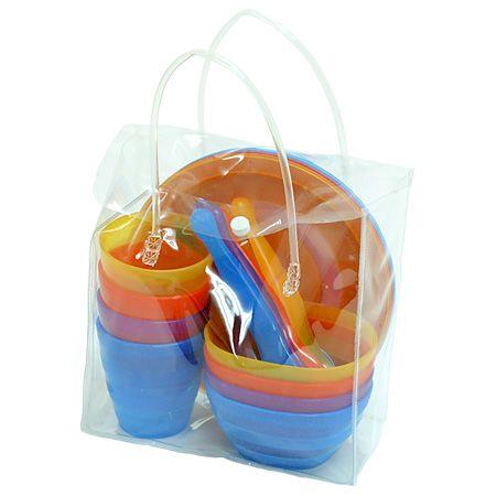 アサヒ興洋 食器セット カラフルセット アウトドア用 4人用