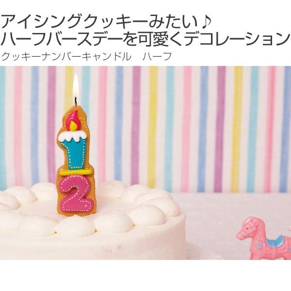 ナンバーキャンドル ろうそく 数字 クッキー ハーフ （ ケーキ