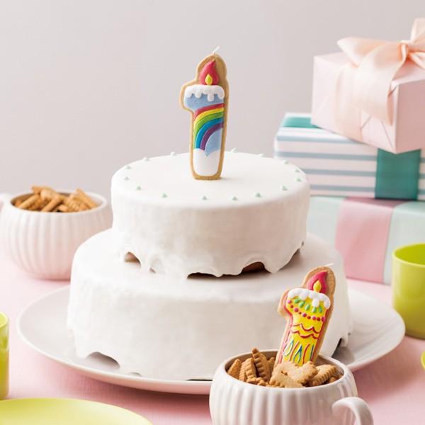 ナンバーキャンドル ろうそく 数字 クッキー 1番 虹 ( ケーキ ナンバーキャンドル ろうそく 数字 クッキー 1番 虹 ( ケーキ