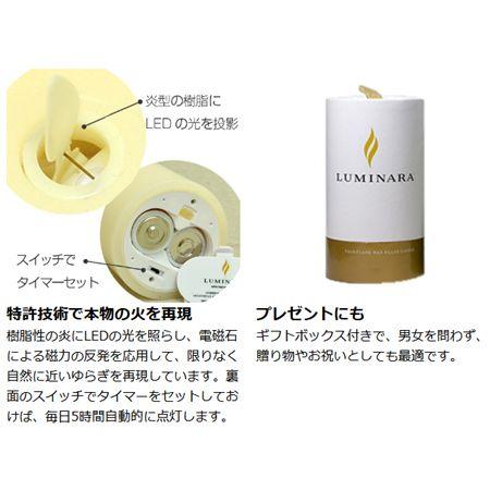 キャンドルライト LEDキャンドル LUMINARA ルミナラピラー S 3.5×5