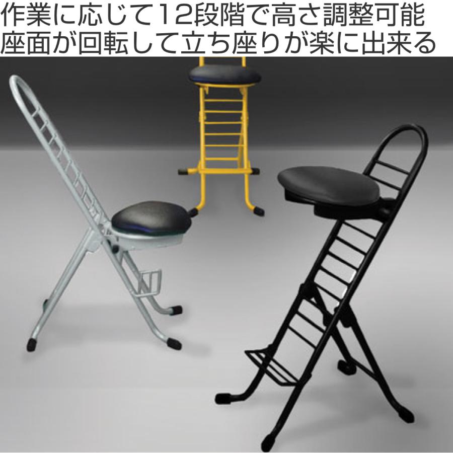 ルネセイコウ 作業椅子 座面回転タイプ 高さ調節 12段階調節 ルネセイコウ 作業椅子 座面回転タイプ 高さ調節 12段階調節