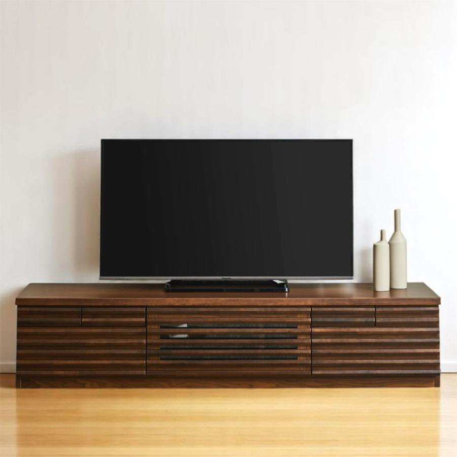 木製シンプルテレビ台幅180cm テレビ台 幅180cm ローボード 80型対応 天然木 完成品 （ TV台