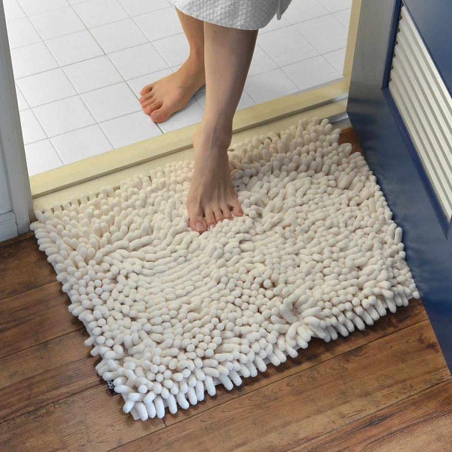 山崎産業 ソフワ マイクロファイバー バスマット 45×60cm ベージュ