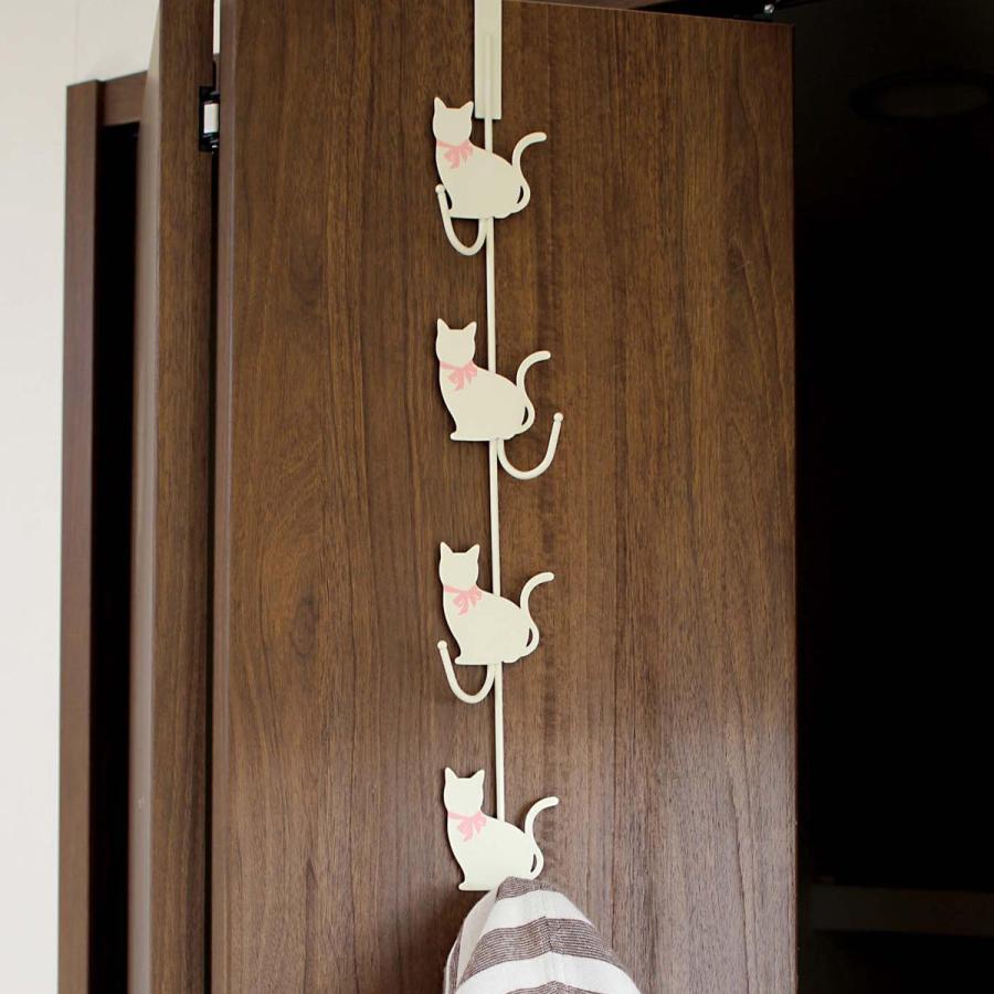 山崎実業 ドアハンガー 猫 4連 （ 4903208070355 ドアフック バッグ