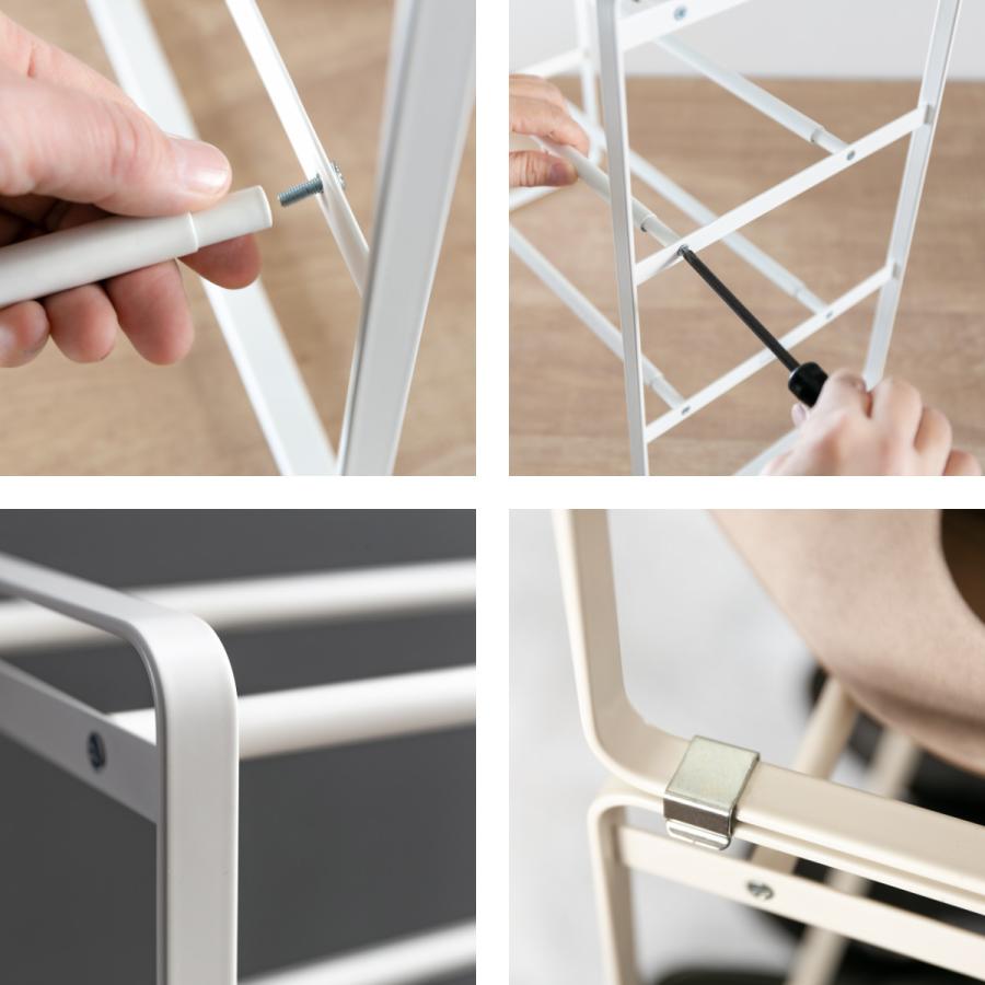 山崎実業 フレーム 伸縮シューズラック フレーム3段 （ 4903208075558 755 シューズボックス 玄関 玄関収納 靴 くつ ブーツ 収納 下駄箱 靴箱 ホワイト ）