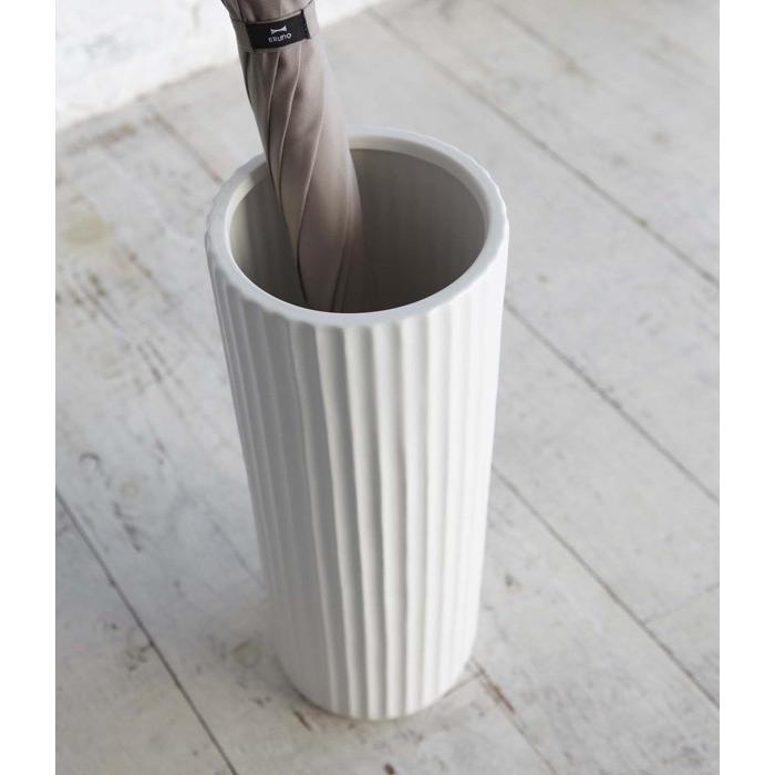 山崎実業 傘立て スリム ストライプ 陶器 アンブレラスタンド （ 傘