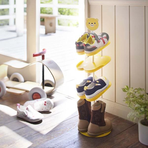 シューズラック キッズ 4段 （ シューズホルダー キッズシューズラック