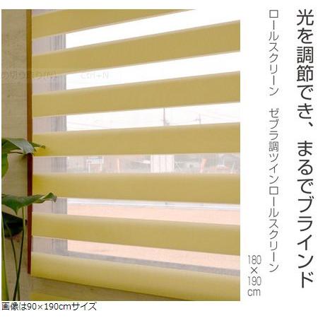 ロールスクリーン ゼブラ調ツインロールスクリーン 180×190cm （ 調光