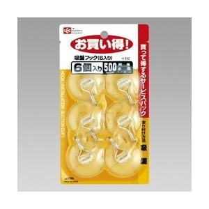 透明 吸盤フック 6個セット 吸盤フック（6入り） : リビングート ヤフー店 - 通販 - Yahoo