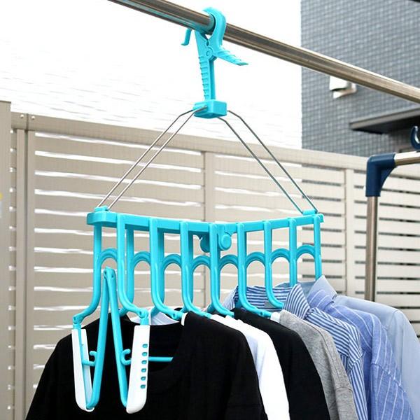 洗濯ハンガー 日本未入荷 新機能折りたたみ8連ハンガー スライド 角ハンガー 洗濯用品 物干しハンガー いいスタイル