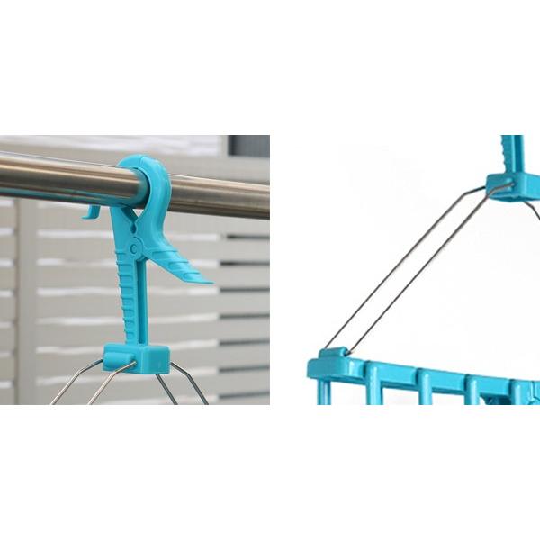 洗濯ハンガー 新機能折りたたみ8連ハンガー スライド （ 物干し