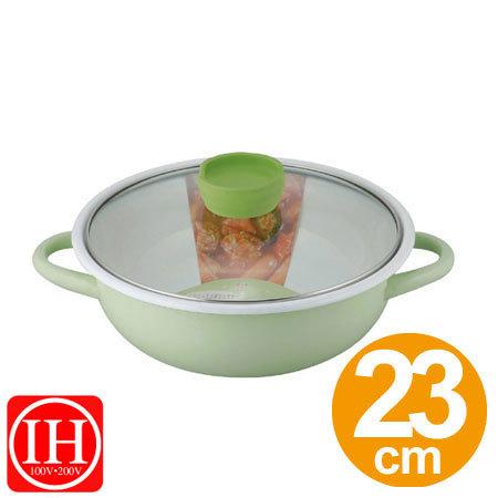 特価 在庫限り・入荷なし 土鍋風ホーロー鍋 ディッパー IH対応 ガラス蓋付 23cm （ 多機能鍋 両手鍋 ） : リビングート ヤフー店 ...