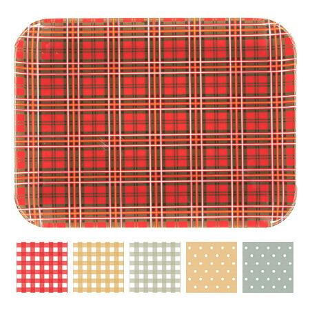 □在庫限り・入荷なし□メラミントレー お盆 チェック柄 ドット柄