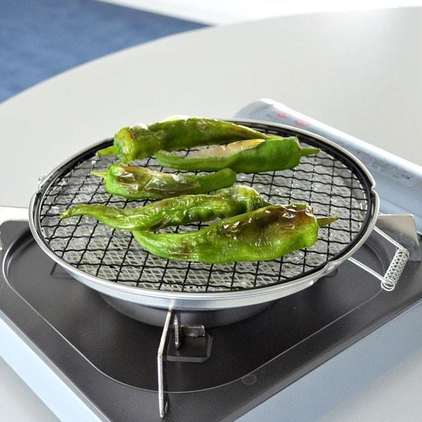 焼き網 ふっくらもち焼きアミ 丸型 22cm セラミック入り クリンプ網