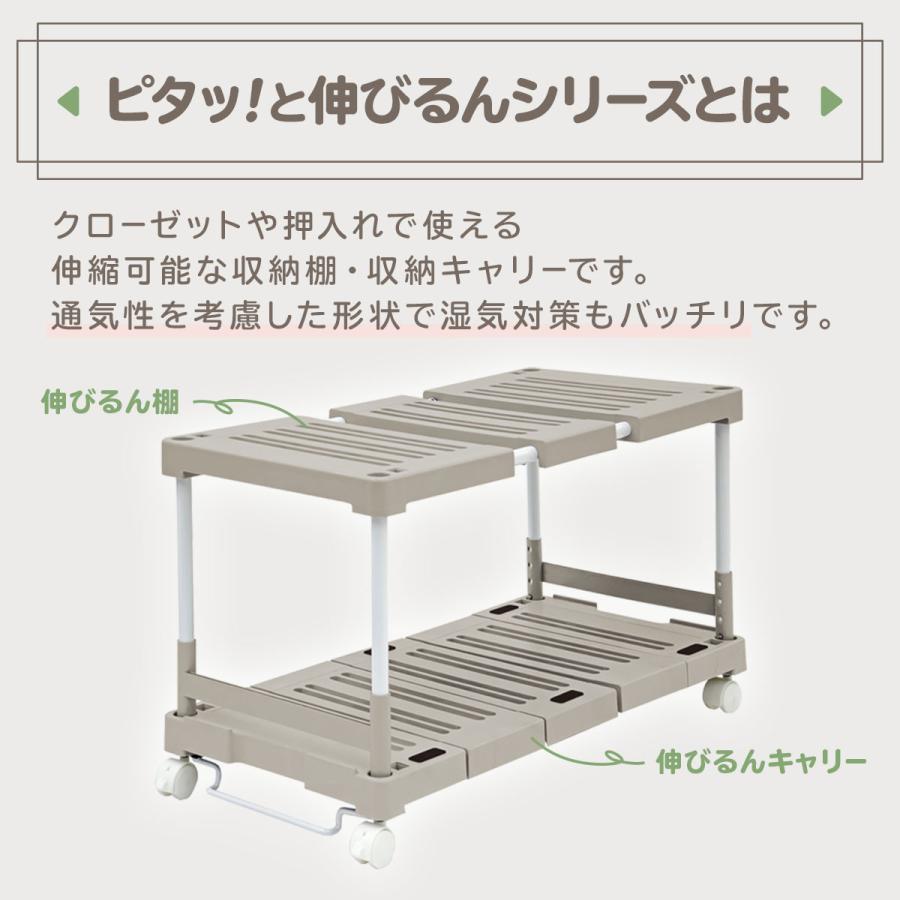 押入れ 整理棚 2台入り 幅76〜93×奥行37×高さ36・38・40・43cm ピタッ！と伸びるん棚 レギュラータイプ （ 棚 ラック 収納 押入れ収納 伸縮 高さ調節 ）｜livingut｜05