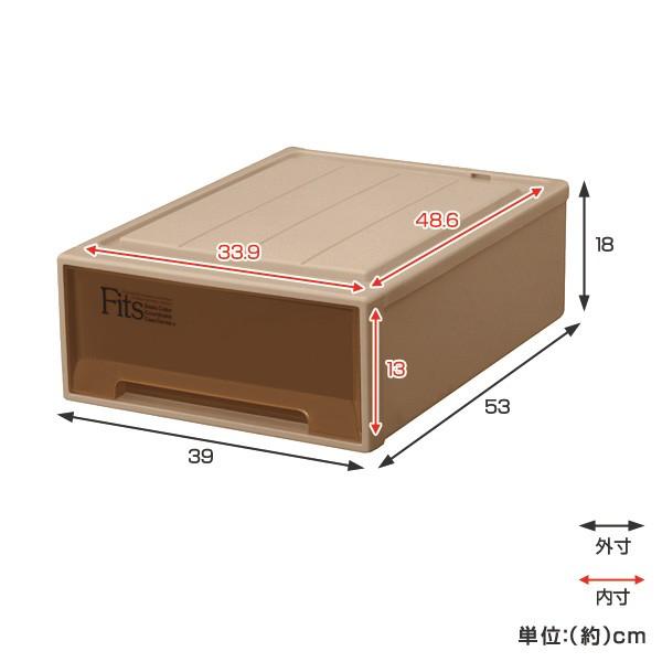 Fits 収納ケース Fits フィッツケースクローゼット S−53 ブラウン