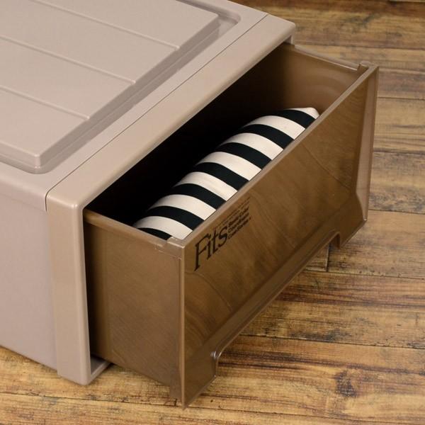 Fits 収納ケース Fits フィッツケース ディープ ブラウン シール付 3個