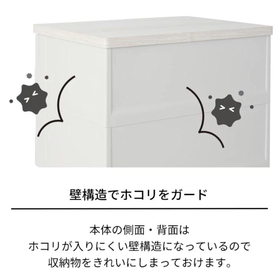 チェスト プラスチック 5段 フィッツプラスイージー FE5505 幅55cm 完成品 日本製 （ 幅55&times;奥行41&times;高さ105cm タンス 引き出し 収納 衣類収納 ）
