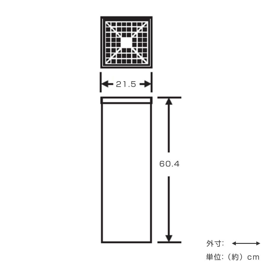 灰皿スタンド 屋内用 2.1L 業務用 ステン角型灰皿 （ 法人限定 スタンド灰皿 タバコ たばこ 煙草 吸い殻 吸い殻入れ すいがら入れ 屋内用灰皿 ）｜livingut｜02