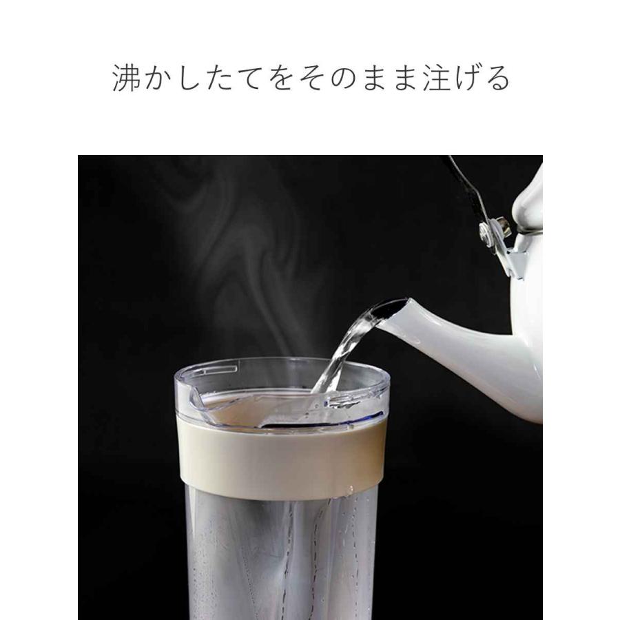 冷水筒 スリムジャグ 1.1L 横置き 縦置き 耐熱 日本製 同色2本セット （ 麦茶ポット ピッチャー 水差し 熱湯 白 ）｜livingut｜11