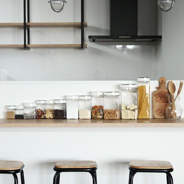 保存容器 1 7l フレッシュロック 角型 お得な3個セット 選べるカラー 緑 低価格化 キッチン収納 調味料入れ キャニスター 茶 白