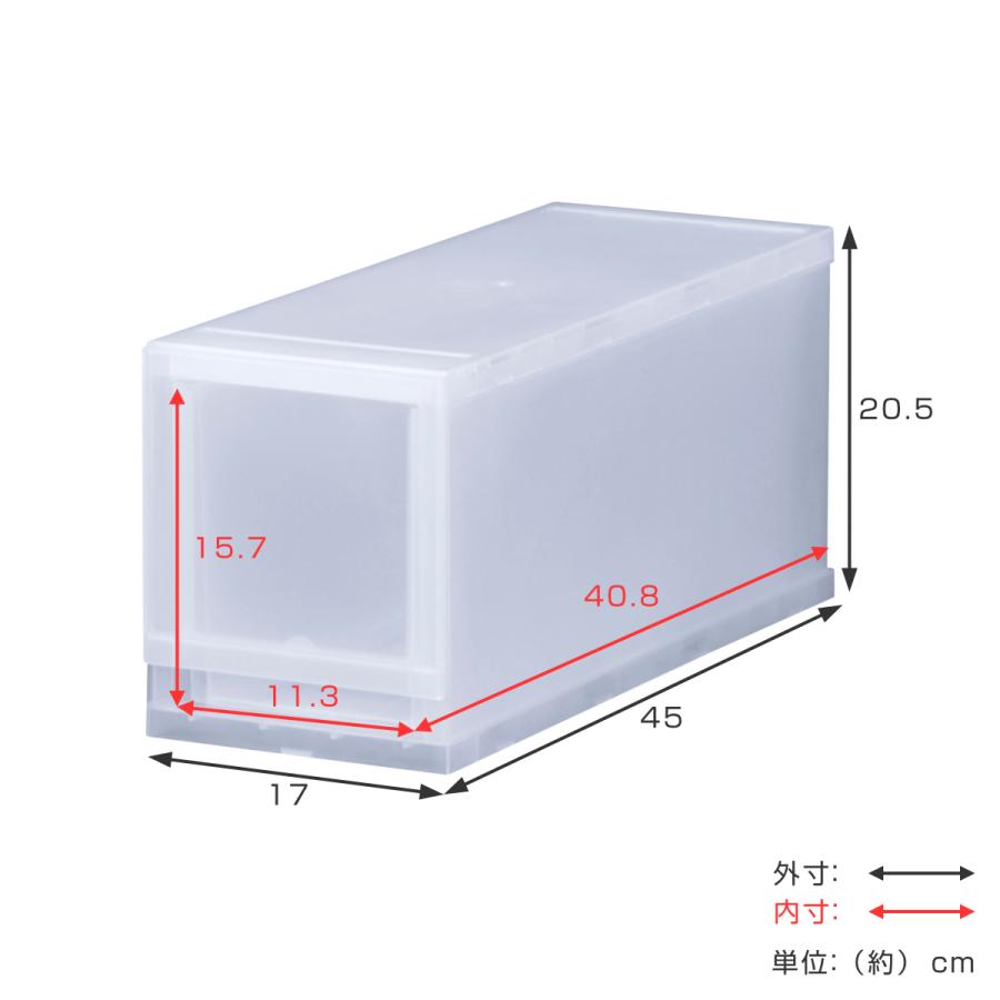 収納ケース プラスト PHOTO 幅17×高さ20.5cm PH1701 （ 収納ボックス 写真 飾る 収納チェスト 引き出し プラスチック 透明 クローゼット 収納 日本製 ）｜livingut｜03