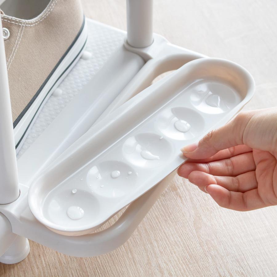 シューズラック 5段 傘立て付き （ シューズスタンド 靴収納 玄関 下駄