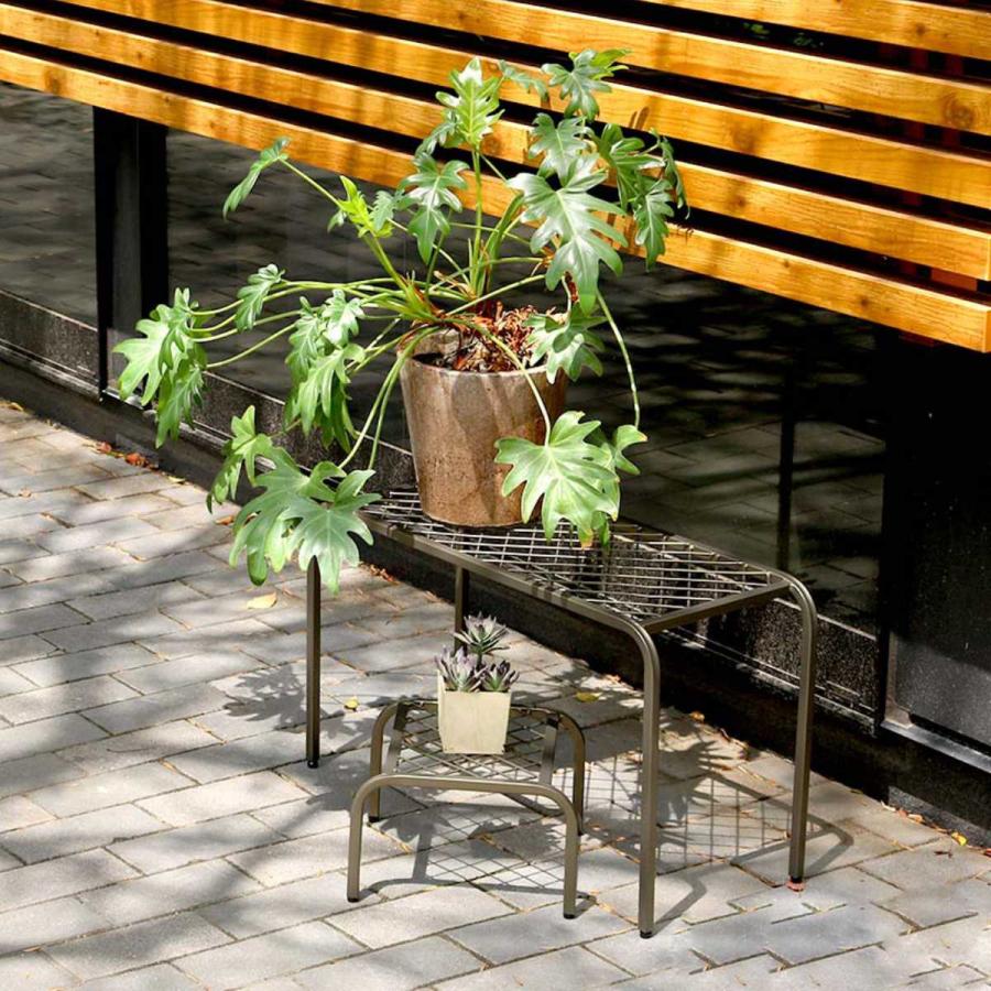 花台 アイアンプランタースタンド TWILL ツイル 中 2個組