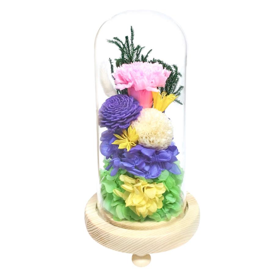 供え花 仏花 ガラスドームアレンジメント プリザーブドフラワー 日々華