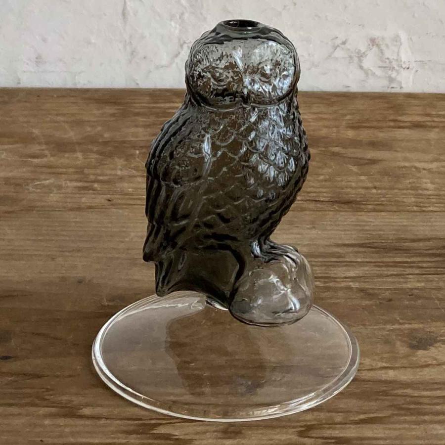花瓶 ガラス フクロウベース （ 花ビン 花びん 花器 フラワーベース