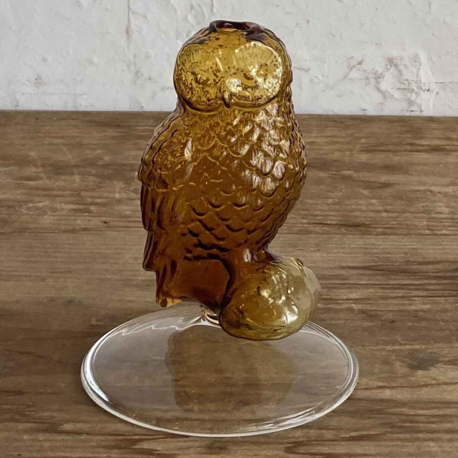 花瓶 ガラス フクロウベース （ 花ビン 花びん 花器 フラワーベース