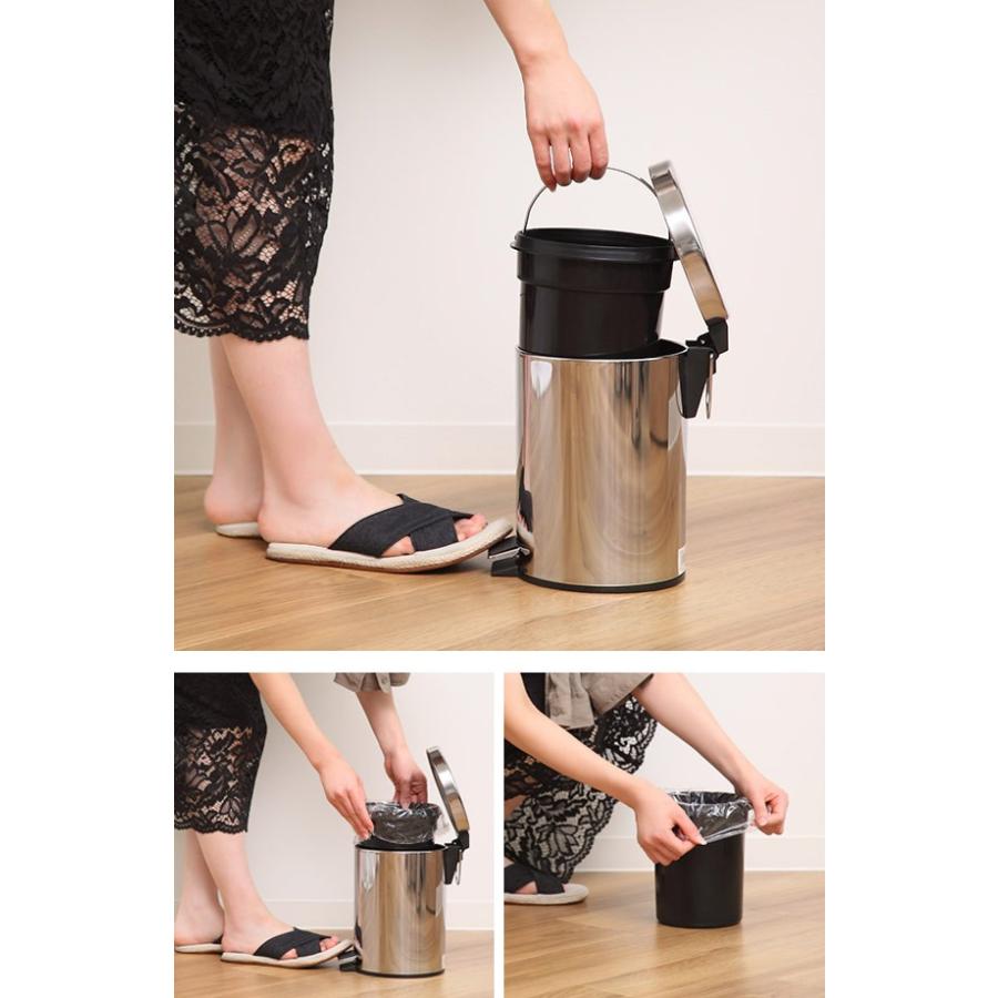パール金属 ゴミ箱 3L ふた付き ペダル ステンレス 丸型 ( 3 パール金属 ゴミ箱 3L ふた付き ペダル ステンレス 丸型 ( 3