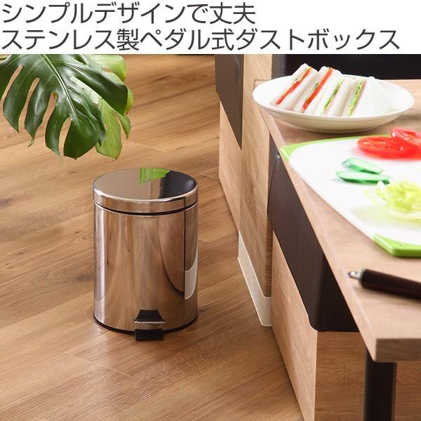 パール金属 ゴミ箱 5L ふた付き ペダル ステンレス 丸型 ( 5 パール金属 ゴミ箱 5L ふた付き ペダル ステンレス 丸型 ( 5