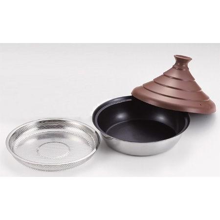 タジン鍋 ブラウン 木製ハンドル付き Amazon｜タジン鍋 深型 日本製 内径約