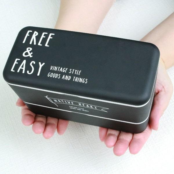 お弁当箱 2段 保冷剤付き Native Heart 直営限定アウトレット メンズネストランチ Freeamp Easy 990ml 大容量 メンズ 食洗機対応 レンジ対応 弁当箱 おしゃれ ランチボックス
