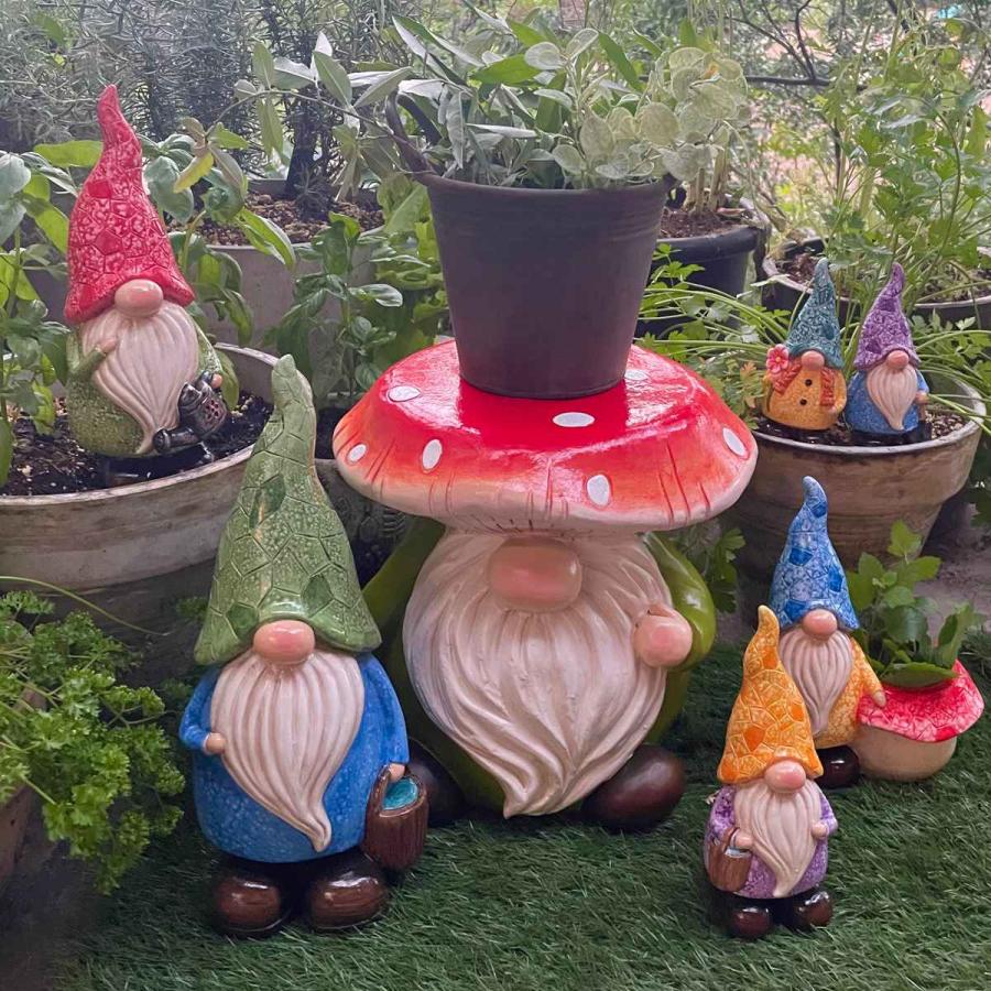 ガーデンノーム S 置物 （ 小人の妖精 小人 レジン オブジェ