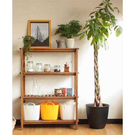 □在庫限り・入荷なし□ラック 収納棚 4段 マホガニー製 Jardin