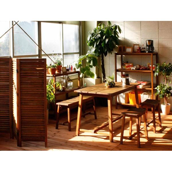 □在庫限り・入荷なし□ラック 収納棚 4段 マホガニー製 Jardin