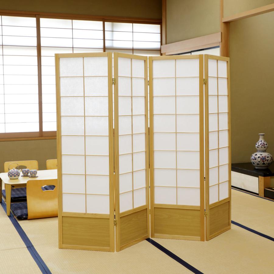 弘益 和風衝立 4連 折りたたみ 高さ150cm 天然木 完成品 不織布 弘益 和風衝立 4連 折りたたみ 高さ150cm 天然木 完成品 不織布